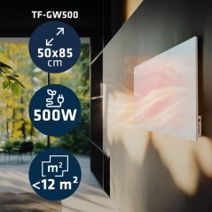 Skleněný infrapanel GW500W - WiFi