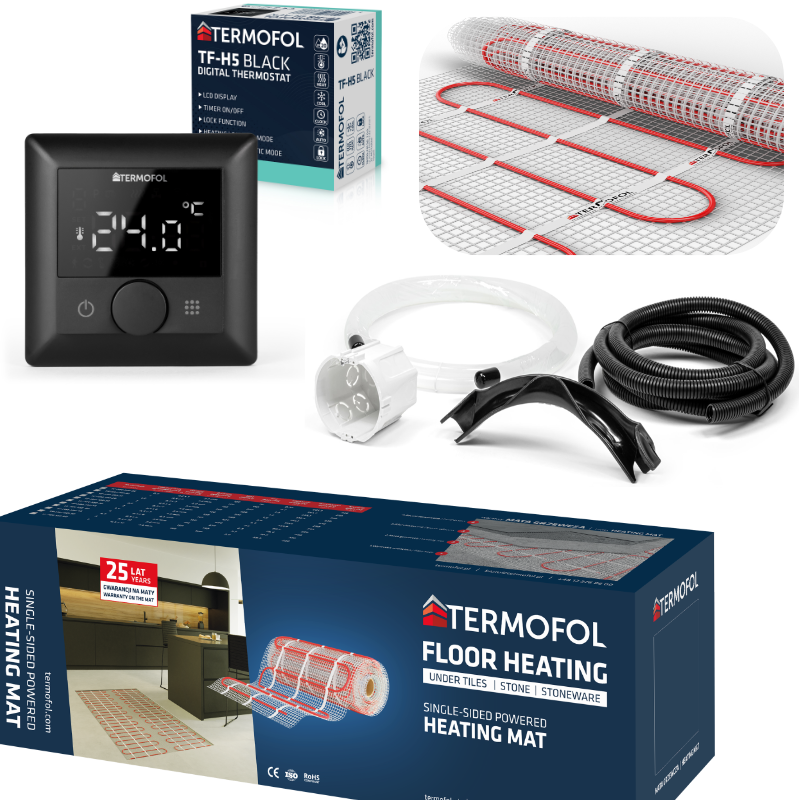 Topné rohože sety - Výkon a rozměry - 450 W / 3 m2