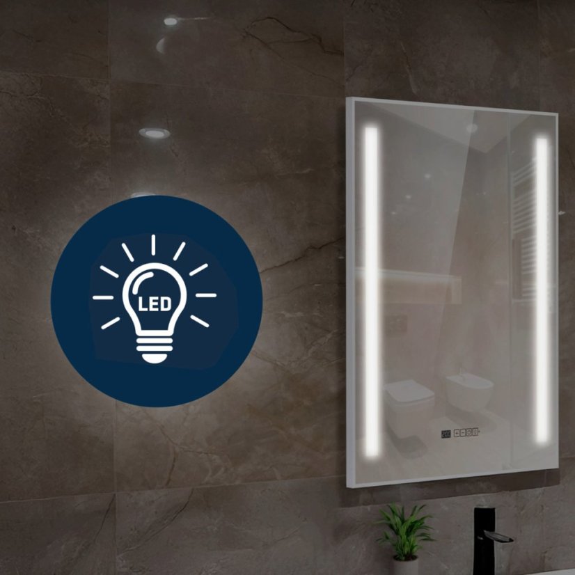 Infrapanel se zrcadlem a vestavěným LED osvětlením 400W - WiFi