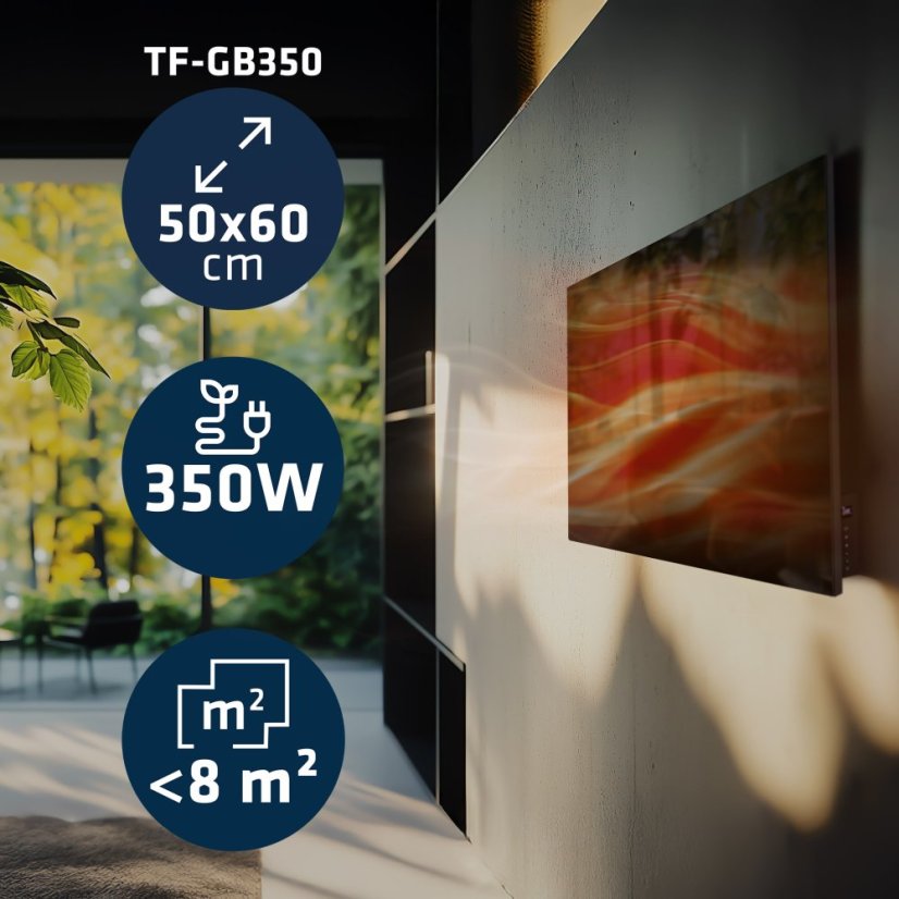 Skleněný infrapanel GW350W - WiFi