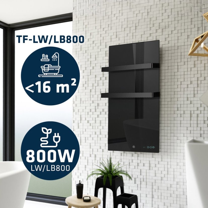 Infrapanel - koupelnový žebřík bílý s WiFi 800W