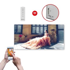 Infrapanel SWT 1000 - WiFi s potiskem vzor 26 (Chytrá detekce otevřeného okna + dálkové ovládání.)