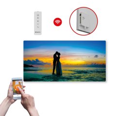 Infrapanel SWT 1000 - WiFi s potiskem vzor 27 (Chytrá detekce otevřeného okna + dálkové ovládání.)
