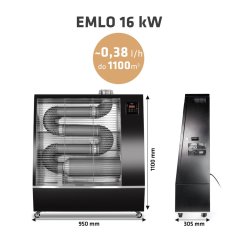 Infračervený naftový ohřívač EMLO 16 kW - WiFi