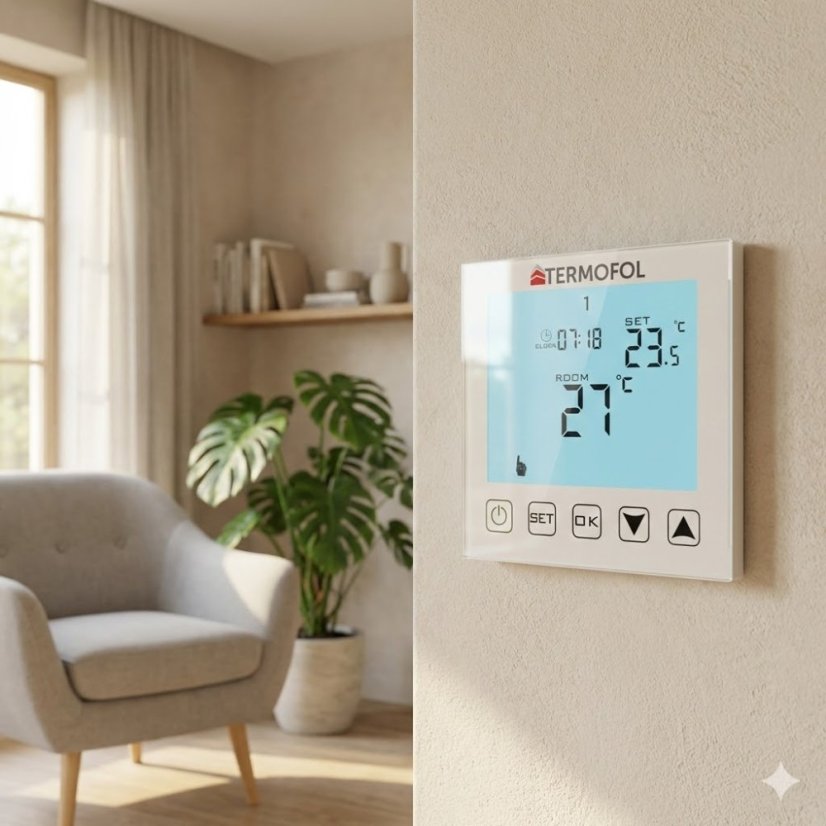 Digitální pokojový termostat TF-H1 - Barva: Bílá