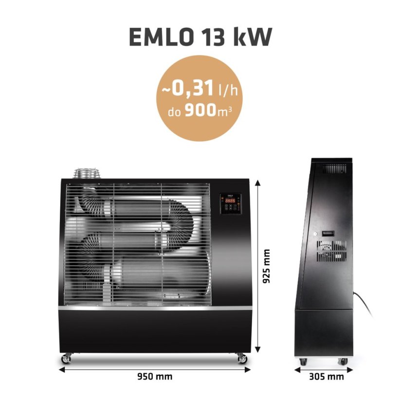Infračervený naftový ohřívač EMLO 13 kW - WiFi