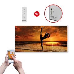 Infrapanel SWT 1000 - WiFi s potiskem vzor 31 (Chytrá detekce otevřeného okna + dálkové ovládání.)