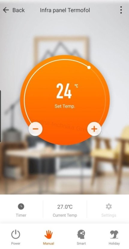 Infrapanel SWT 1000 - WiFi s potiskem vzor 44 (Chytrá detekce otevřeného okna + dálkové ovládání.)