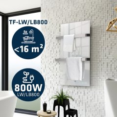 Infrapanel - koupelnový žebřík bílý s WiFi 800W