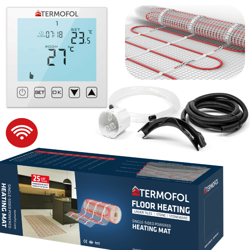 Topná rohož s termostatem H1 s Wifi (instalační set)